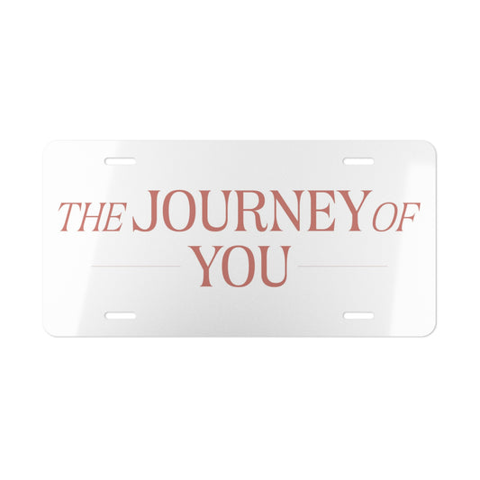Personalized Vanity Plate - The Journey of You Sign, Custom Reflection Plate, Car Decor, Gift for Travelers, Inspirational Message Plate
